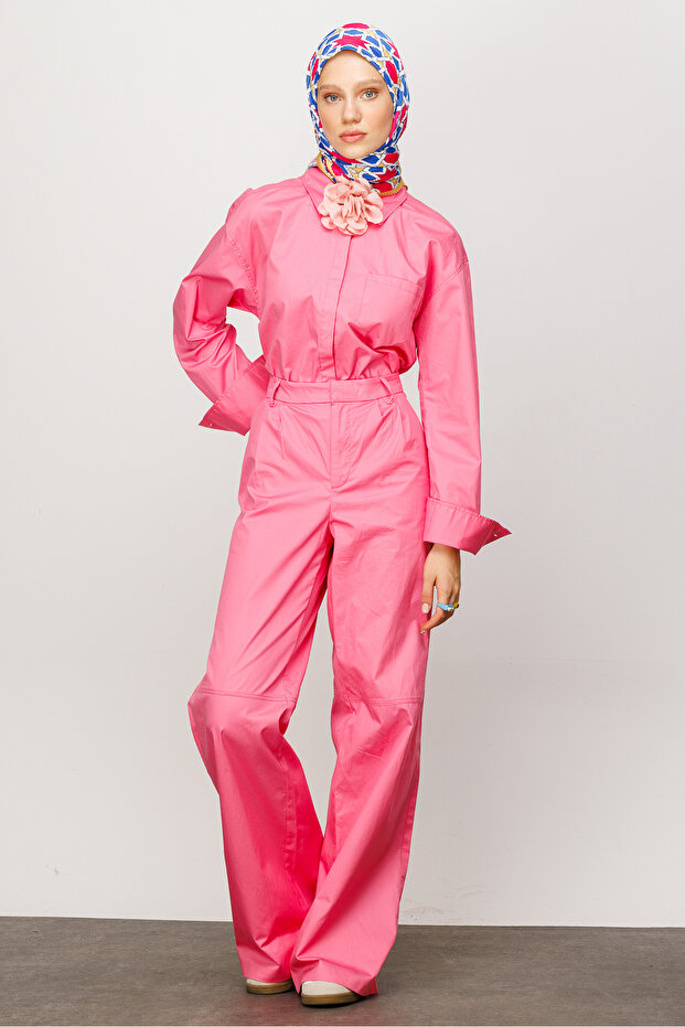 Şira Pattern Pleated Scarf - 3