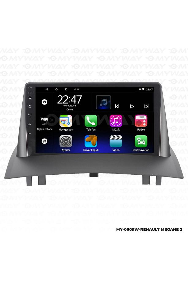RENAULT MEGANE 2 ANDROİD 12 MULTİMEDYA CARPLAY 2GB RAM+32GB HDD NAVİGASYON EKRAN - 3