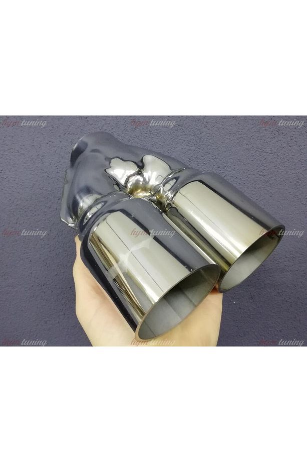 BMW 3.20 Çift Çıkış Egzoz Ucu, F30 Çift Çıkış Egzoz Ucu Krom, M3 Çiftli - 1