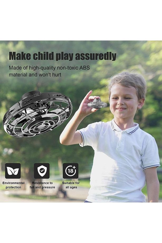 Mini Drone Uçan Top Oyuncak, 360° Dönen Ve Parlayan Led Işıklı - 9