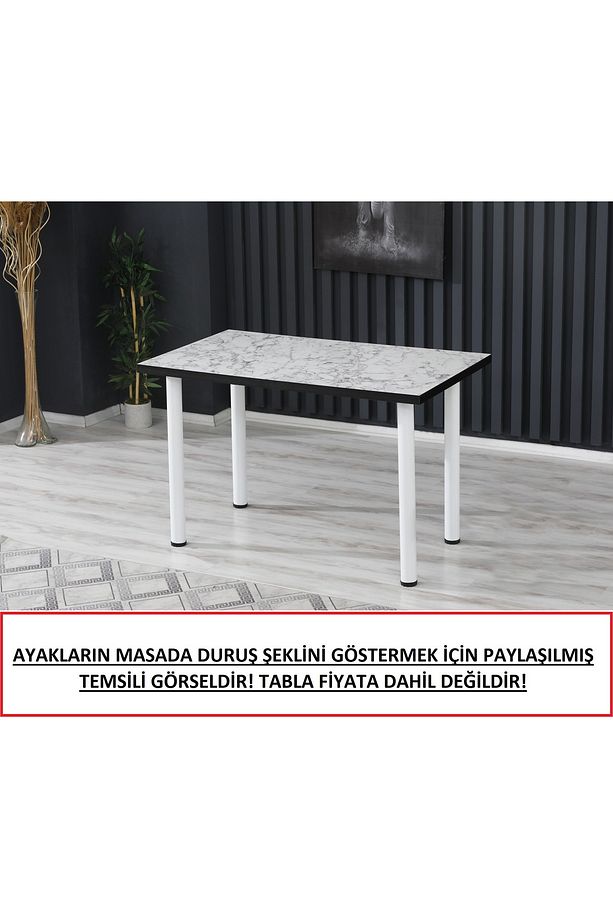 4 Adet- Metal Boru Ayak- Masa Ayağı-72,5cm-ayarlanabilir - 6