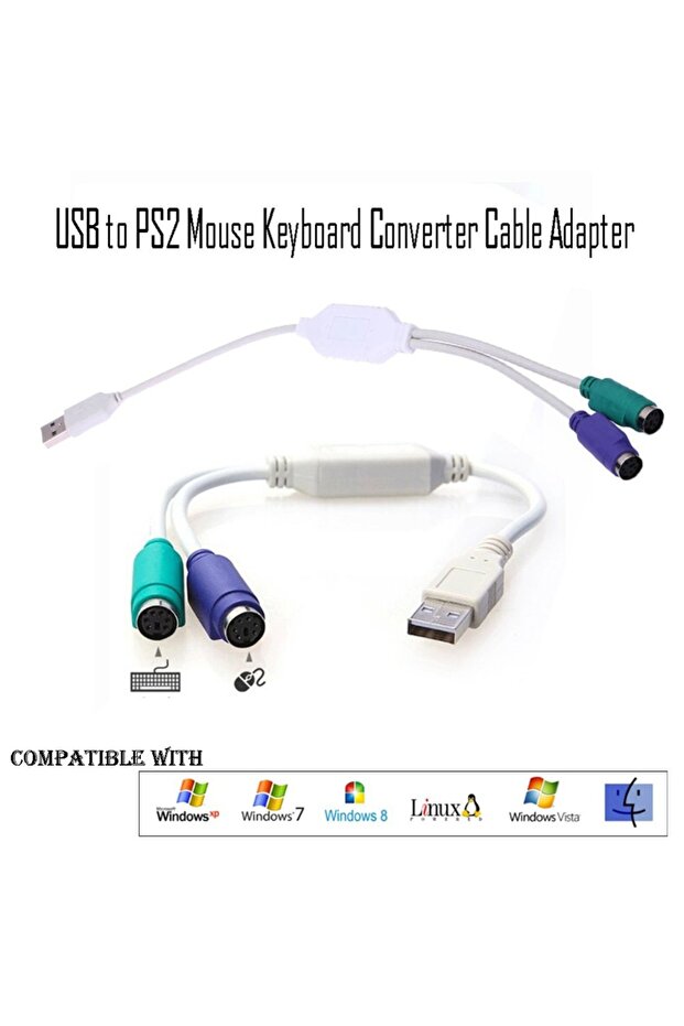 Ps2 USB Conversion Converter - Converts Old Keyboard Mouse to USB Input Cable