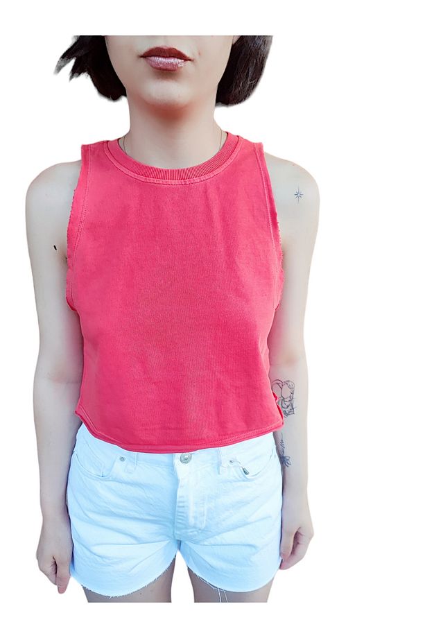 Yıkamalı Crop Top - 1