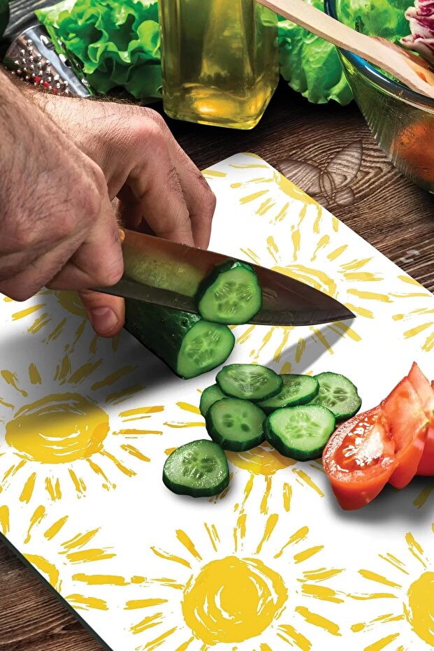 Sun Patterned Glass Cutting Board - 3