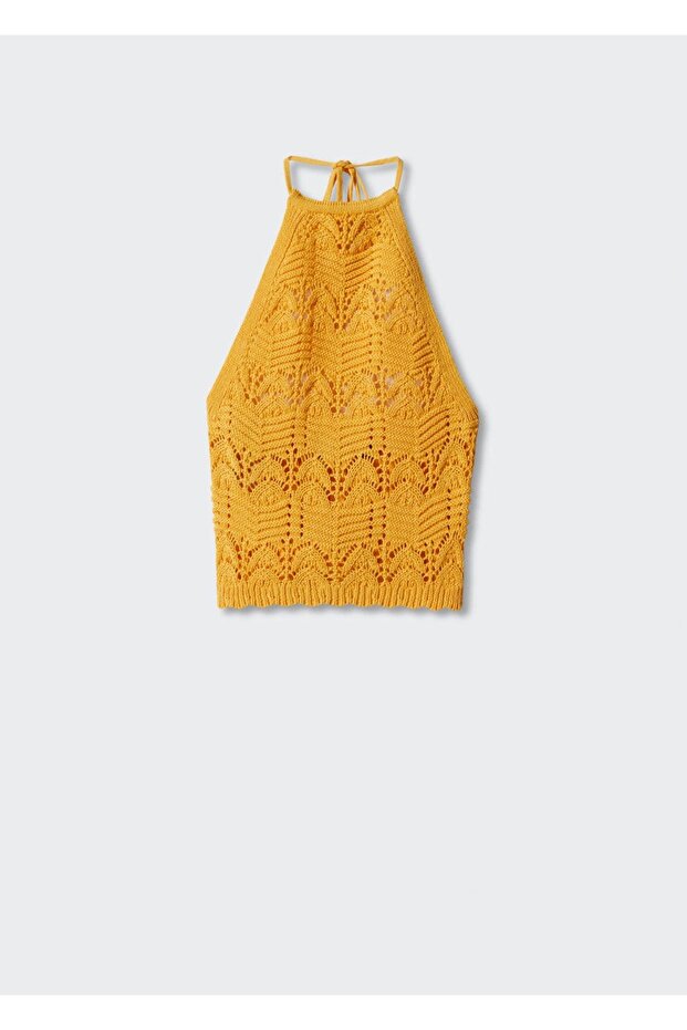 Halter Yakalı Kroşe Bluz - 21