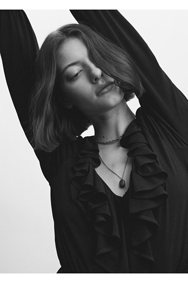 Fırfırlı Kısa Elbise - 5