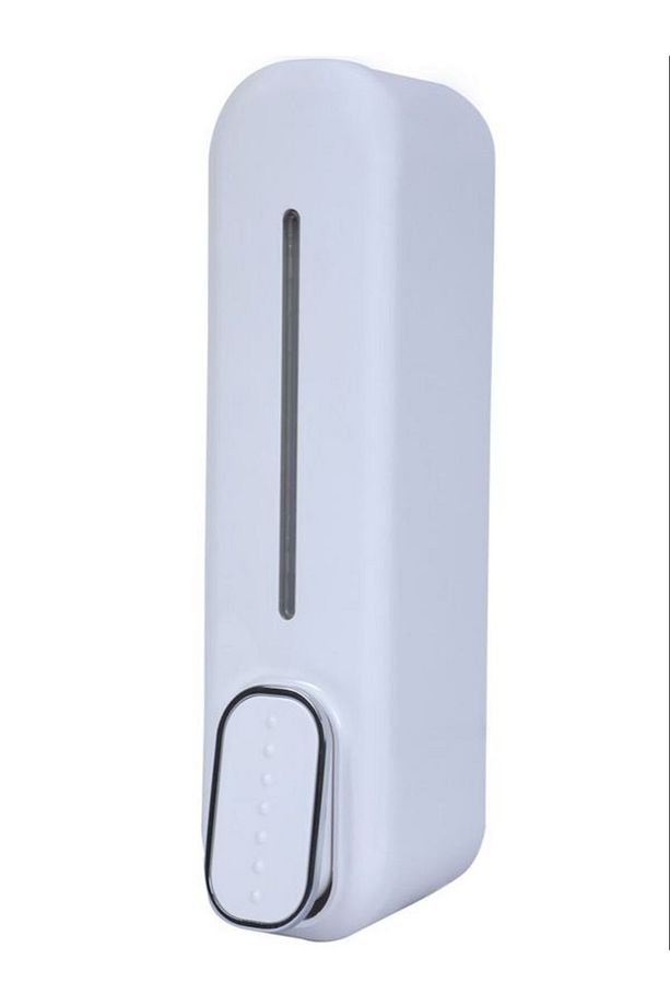 2 Adet Beyaz Renk Sabunluk 350 ml Duvara Monte Sıvı Sabunluk Şampuan Şişesi Soap Dispenser Basmalı - 4