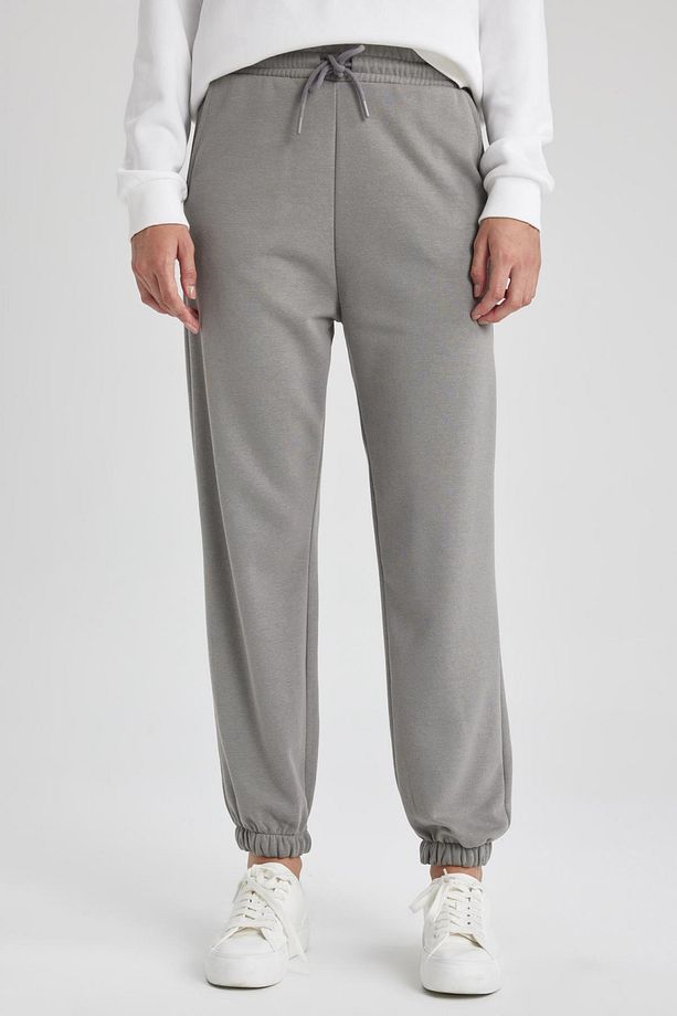 Standart Fit Bel Paça Lastikli Basic Düz Kalın Kumaş Uzun Boy Jogger Eşofman Altı S7370az23wn - 4