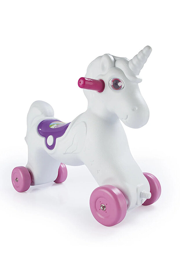 Unicorn Sallanan Tekerlekli At - Tek Boynuzlu Sallanan At - 5