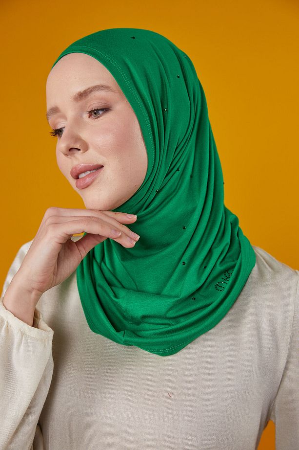 ASYA TAŞLI BONE - YEŞİL - 1