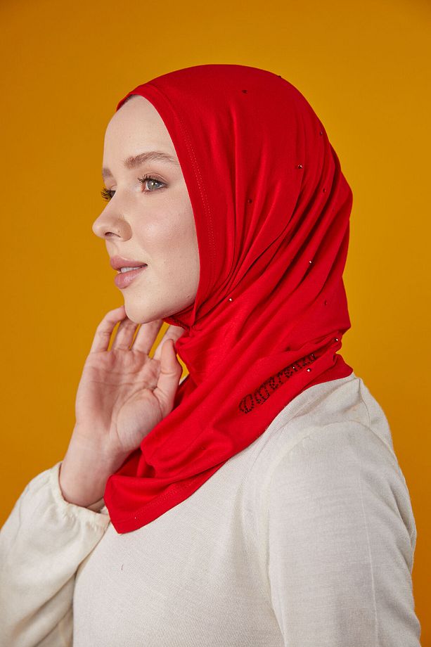 ASYA TAŞLI BONE - KIRMIZI - 4