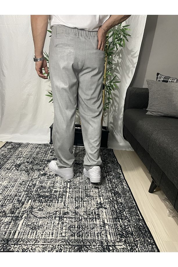 Gri Pileli Baggy Pantolon Pl13 - 2