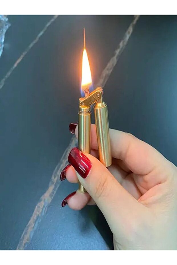 HK GİFT SHOP Kişiye Özel İsimli Metal Çubuk benzinli çakmak taşınabilir ince