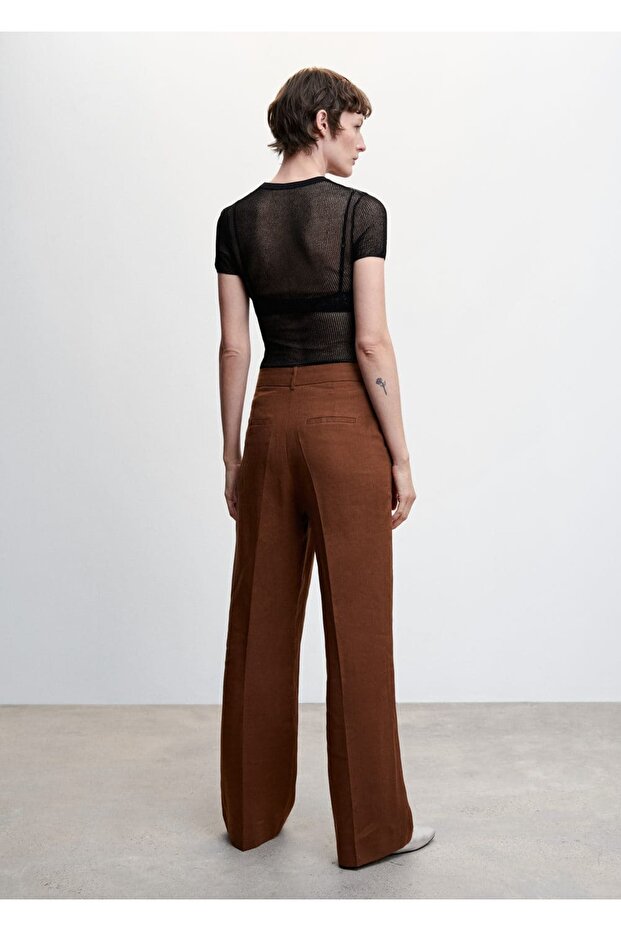 Ravne kroj Lan pantalone - 4