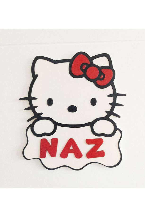 3 Boyutlu Hello Kitty Kedi Çocuk Odası Dekor Kapı Ve Duvar Süsü Parti Süsü - 2