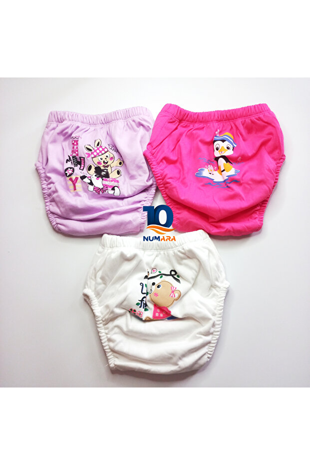 Bebelop Cotton Combination Training Pants 3-Piece Bear-Penguin-Rabbit مقاس رقم 3