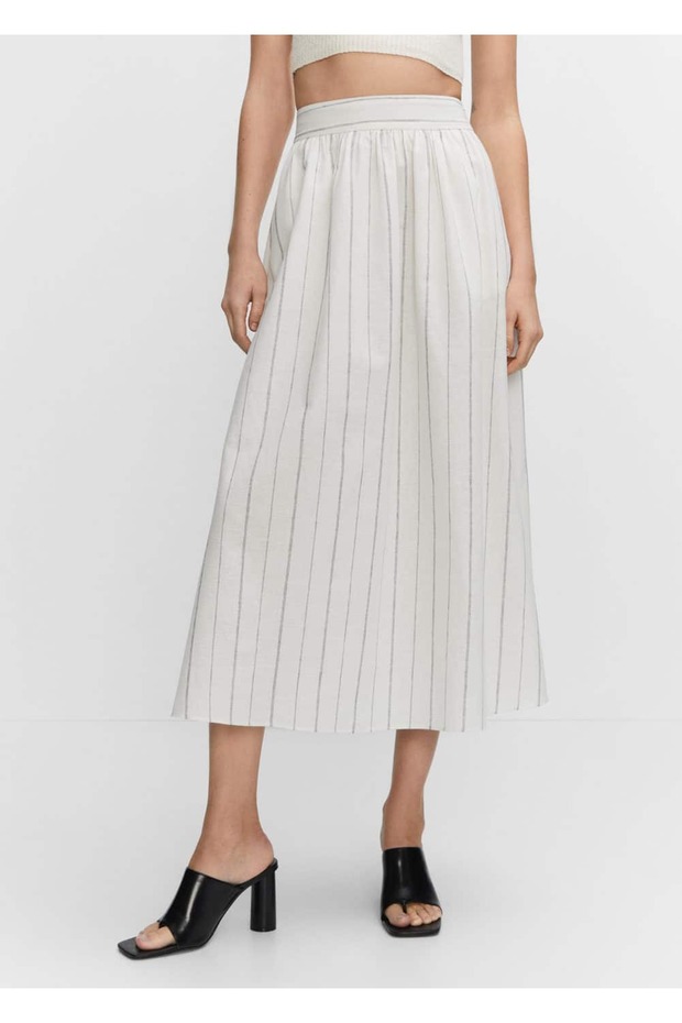 İnce çizgili etek - 7