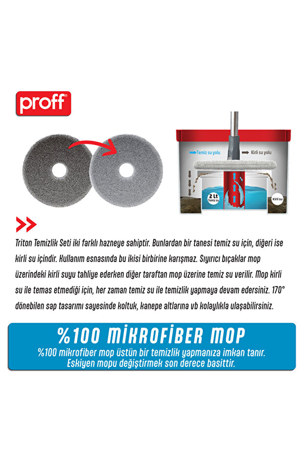 Triton Yedek Mop 2'li - 3