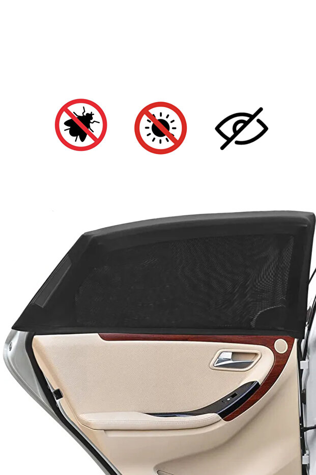 حاجب شمس مرن للسيارة ملمس سداسي 2 قطعة - 1