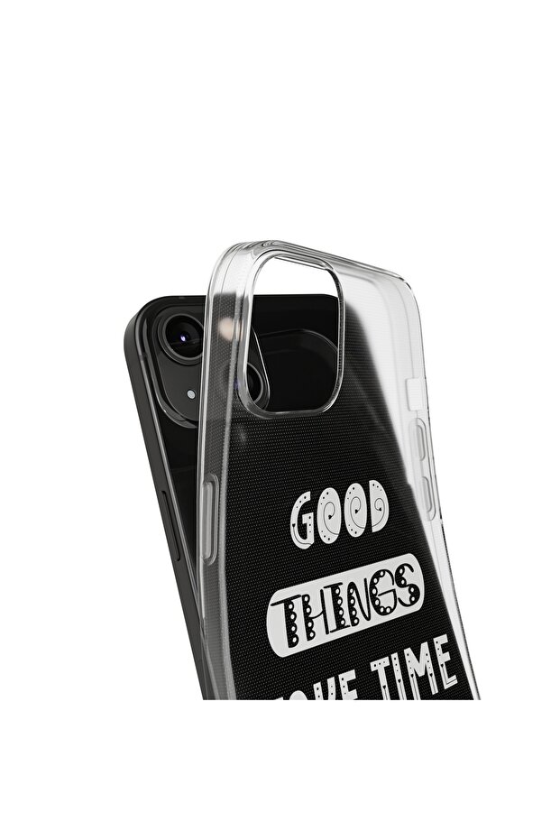 iPhone 13 Pro Compatible Patterned Transparent Shock Absorbing Durable Case - 3