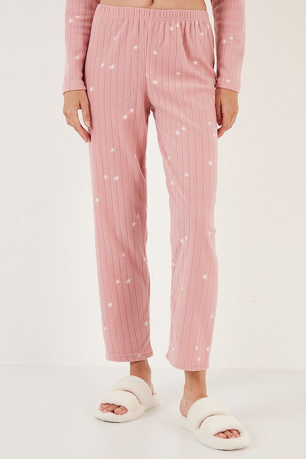 Regular Fit Gömlek Yaka Önden Düğmeli Polar Pijama Takımı PİJAMA TAKIMI 6571009 - 4