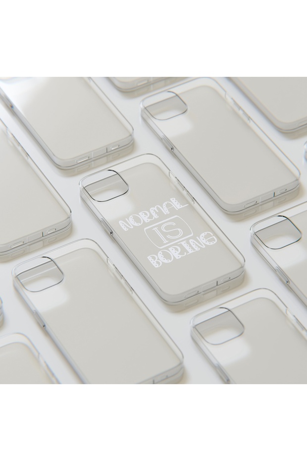 iPhone 14 Compatible Patterned Transparent Shock Absorbing Durable Case - 6