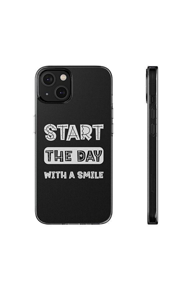 iPhone 13 Pro Max Compatible Patterned Transparent Shock Absorbing Durable Case - 1