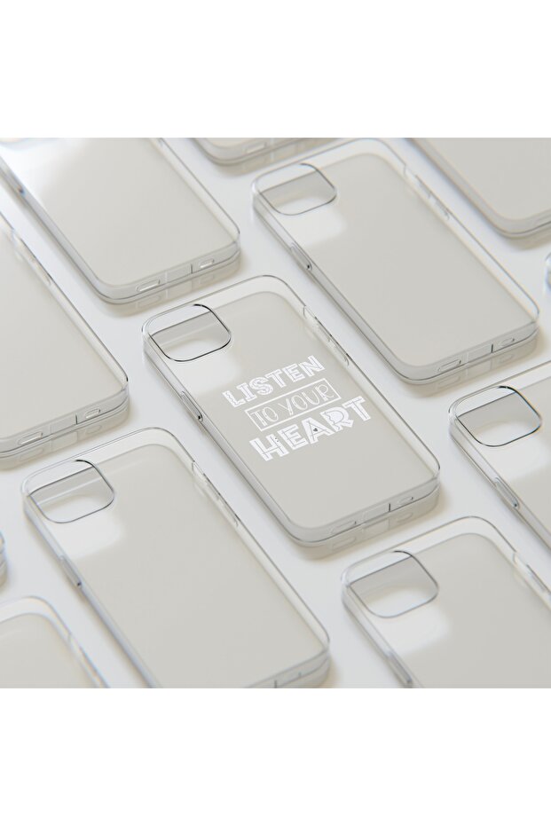 iPhone 13 Pro Max Compatible Patterned Transparent Shock Absorbing Durable Case - 6