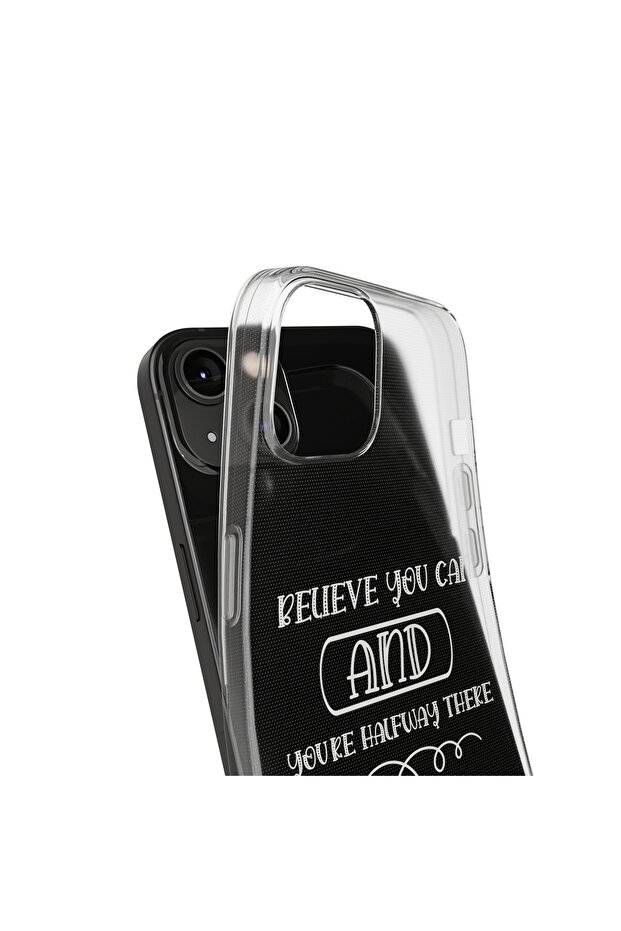 iPhone 13 Pro Max Compatible Patterned Transparent Shock Absorbing Durable Case - 3