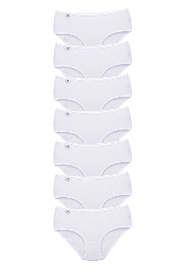 High Waist Mlvx 7 Pieces White Bato Thin Rubber Women's Panties