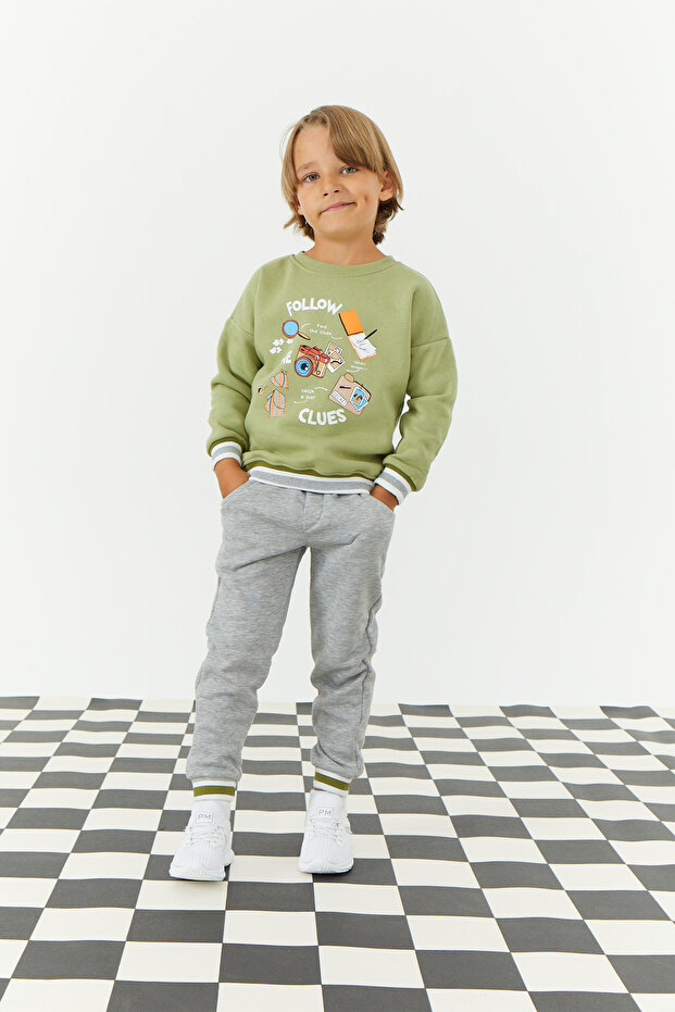 بدلة مزدوجة منقوشة للأولاد - 1