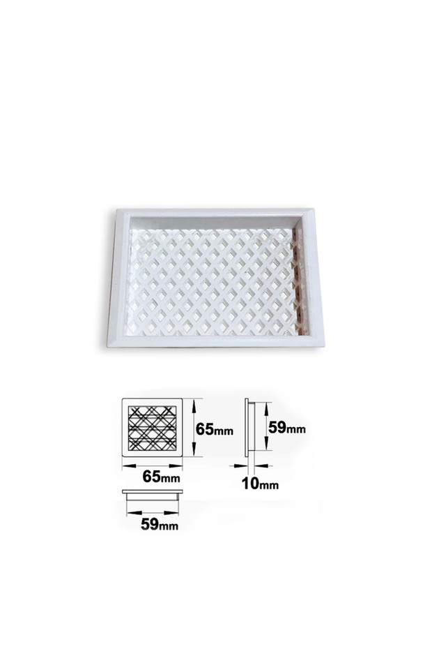 White Plastic Grille Square - 1