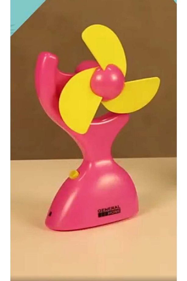 Masaüstü Şarjlı Mini Vantilatör Usb Girişli 10.5cmx18.5cm Pembe Renk NC051 - 2