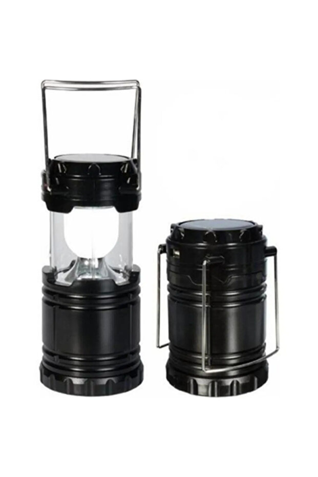 Kamp Lambası Fanus Güneş Enerjili Kamp Çadır Feneri Led Solar Şarjlı Usb Girişli Led Işıldak Lamba - 2