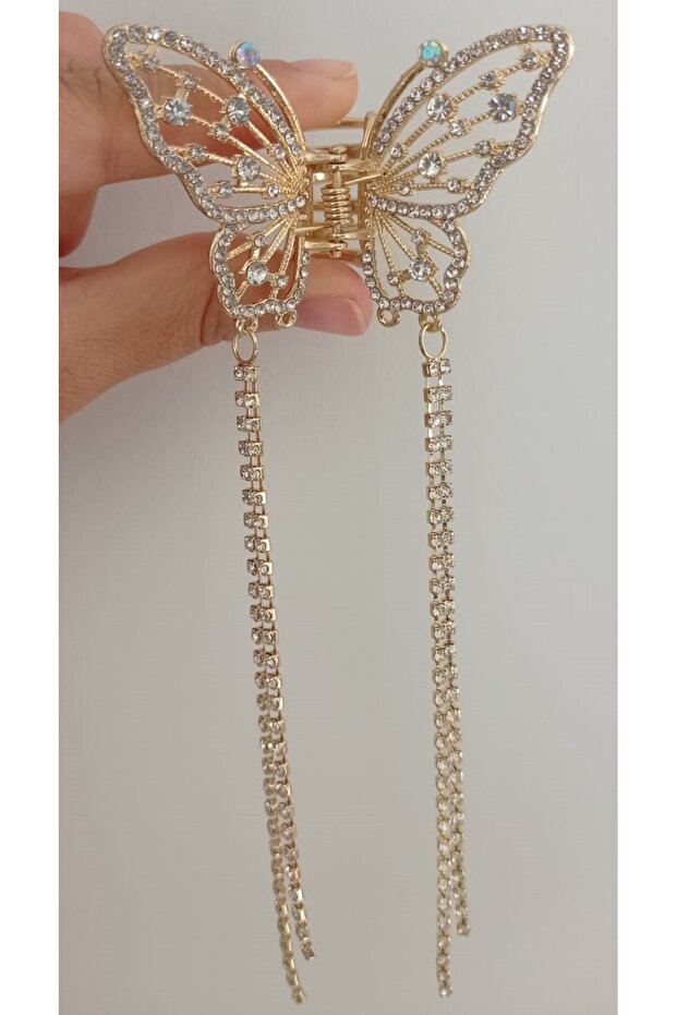 ACCESSORY full stone waterway butterfly metal buckle
