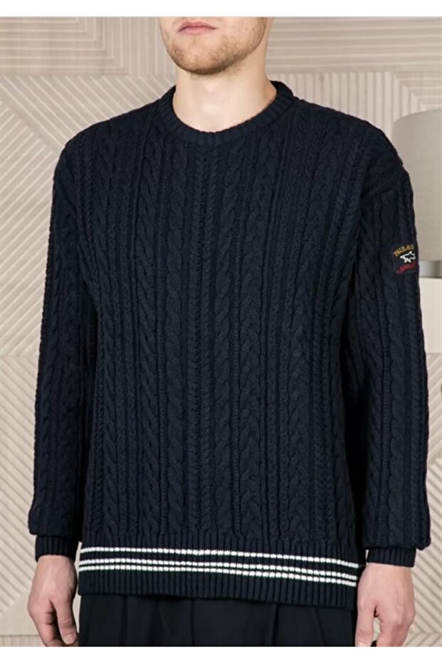 MEN'S KNITTED ROUNDNECK C.WWOOL