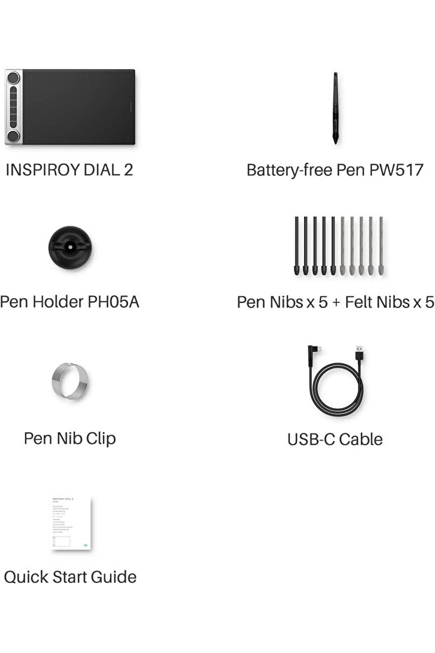 Inspiroy Dial 2 Bluetooth Kablosuz Grafik Çizim Tableti - 5