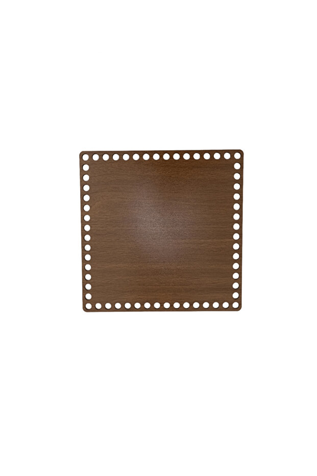 3mm 16 x 16 Wooden Square Basket Tray Knitting Plate Perforated Base Crochet Basket Pad Base