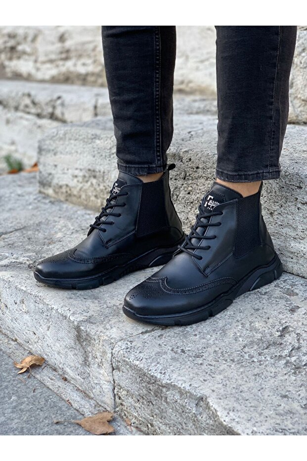 Erkek Hakiki Deri Bot - 1