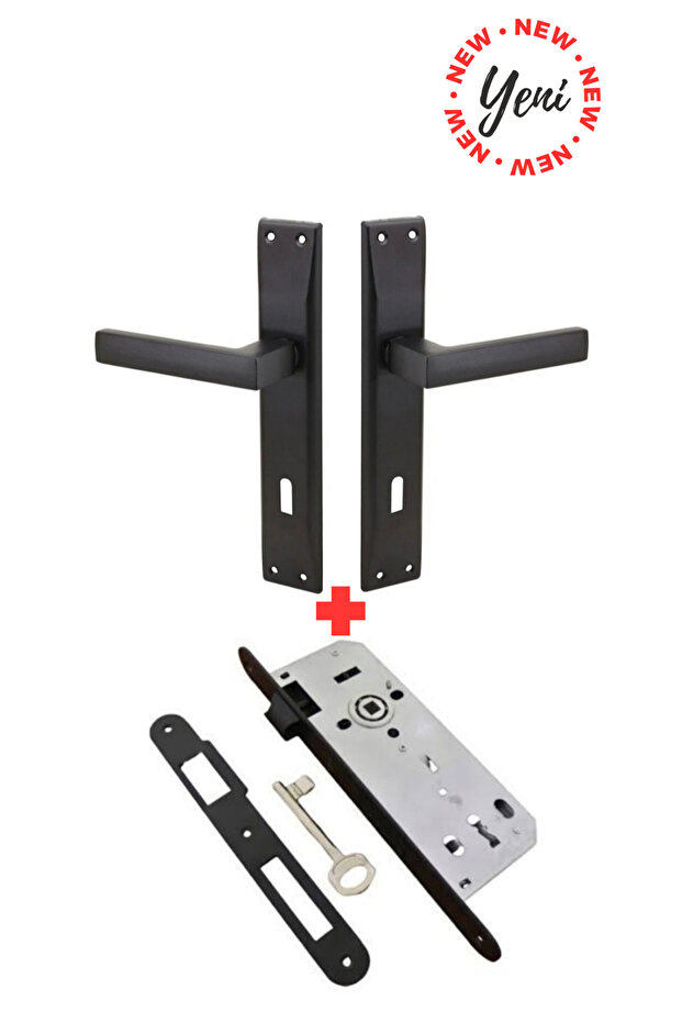 Black Matte Mirrored Luxury Elite Lever - 40mm Door Lock Set of 2