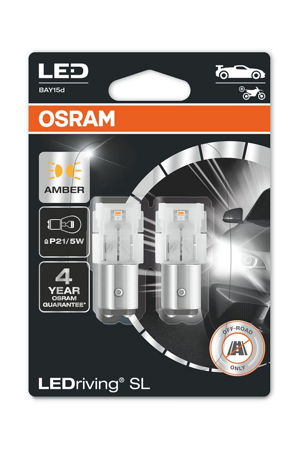 Çift Duy Sarı 1016 Led Stop Ampulü LEDriving SL 7528DYP.02B (2'li Paket) - 1