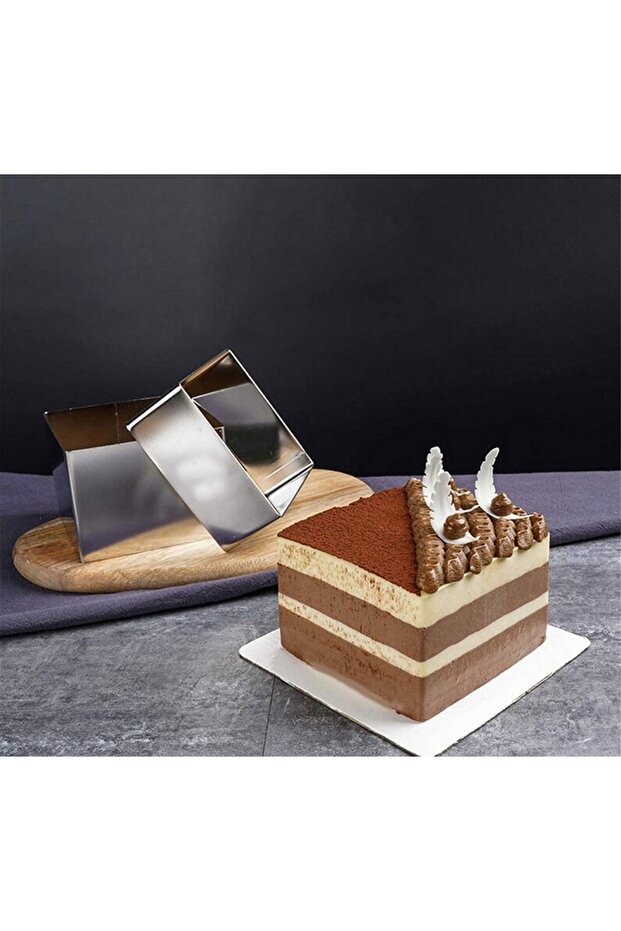 Narkalıp Square Parfait Cake Mold Diameter 10 cm Depth 5 cm - 3