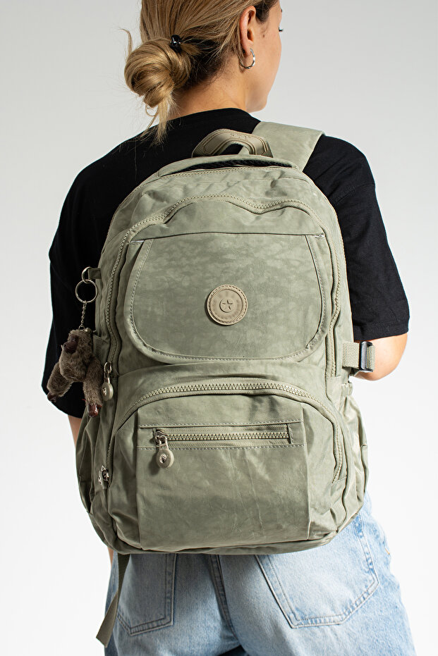 حقيبة مدرسية ميجا كبيرة الحجم وحقيبة ظهر متعددة الأقسام (مع قرد) - 6