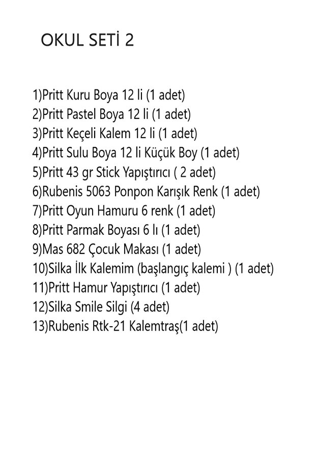 BOYAMA SETİ 2 (PRİTT- RUBENİS- SİLKA-MAS ) - 2