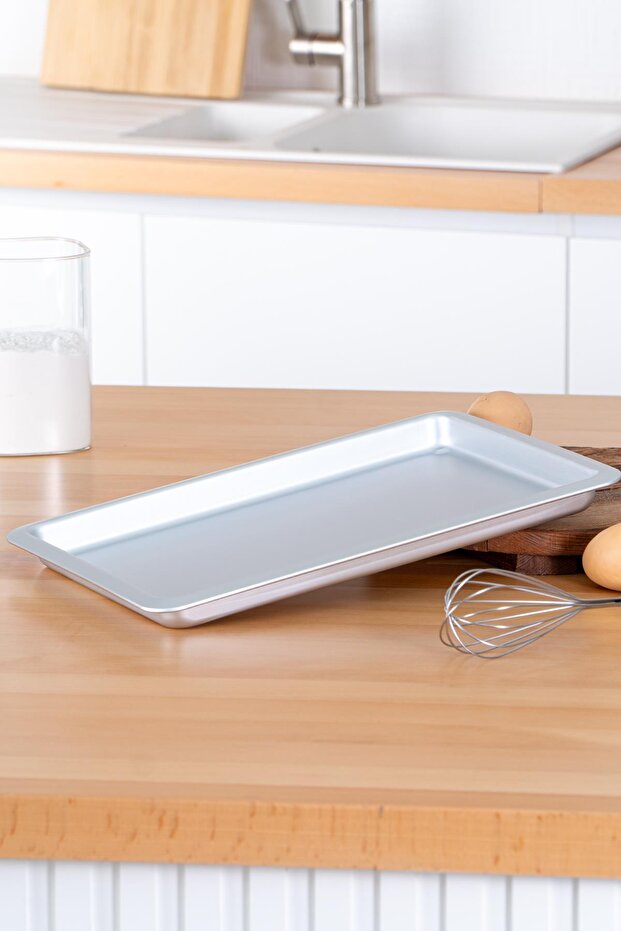 صينية كوكي مستطيلة من ميت - 38 سم - 1