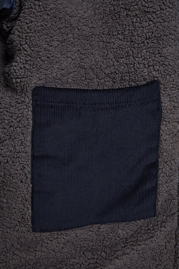 Unisex zimní bunda Navy Blue Velvet Regular Fit - TMNAW24MO00018 - 8