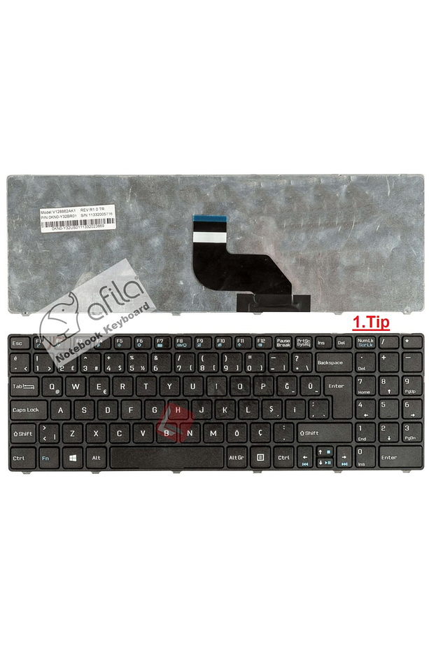 TH-Casper Nirvana A15 Serisi Notebook Klavyesi - Siyah TR ( Casper H36 ile Uyumludur )** - 1
