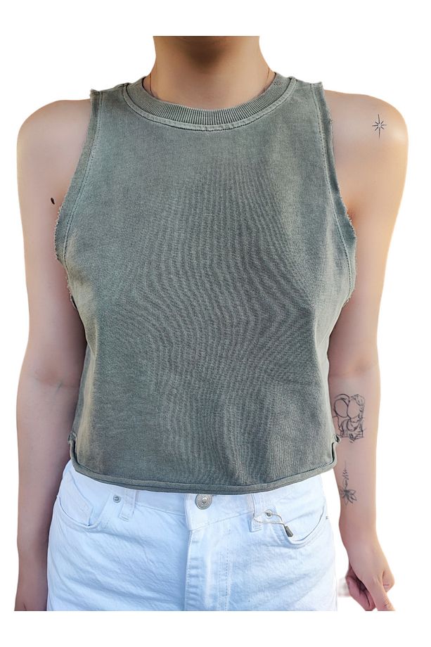 Yıkamalı Crop Top - 2