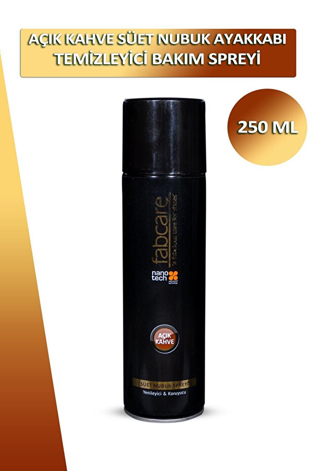 Bağcık Fabcare Açık Kahve Süet Ve Nubuk Ayakkabı Temizleyici Bakım Sprey Boyası 250 ml Set - 1