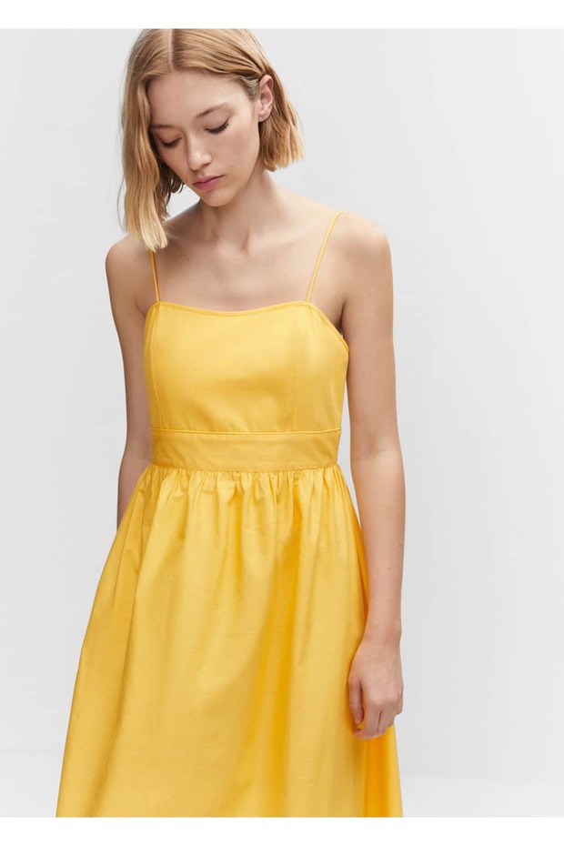 Işleme Parçalı Elbise - 1